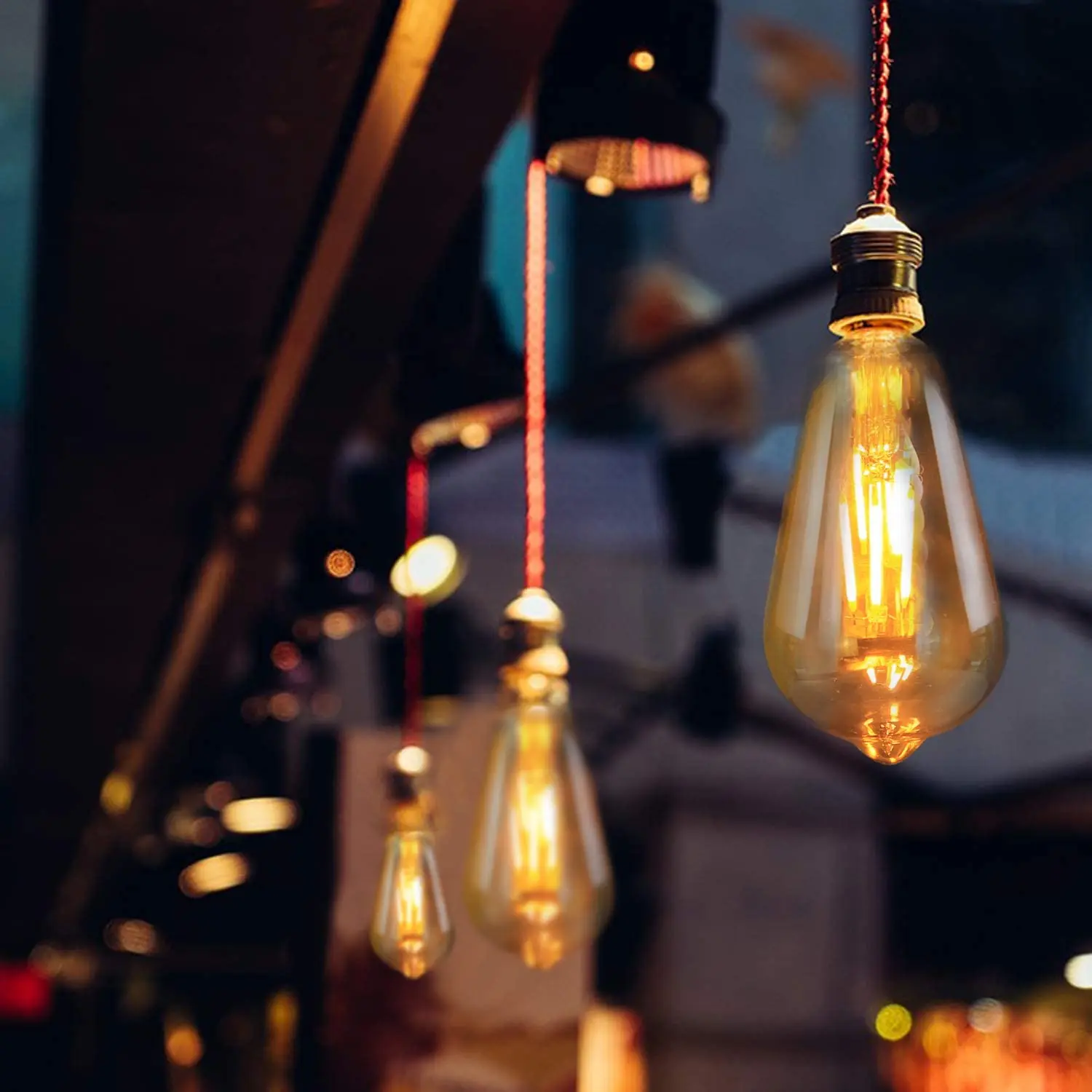 Wholesale Custom Logo Decorative Lamp Led Edison Filament Bulb ST64
