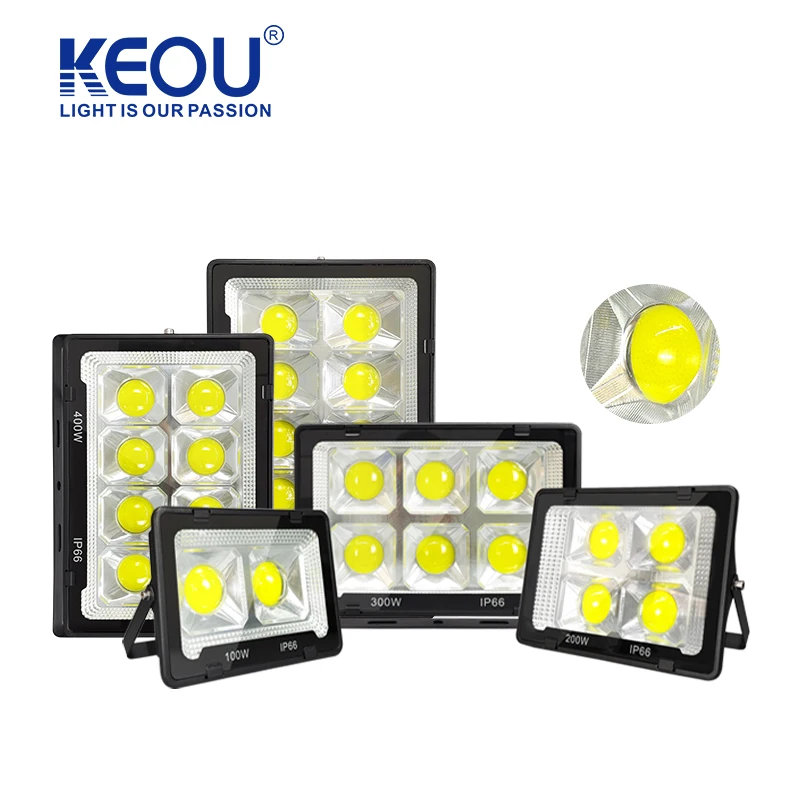 Multipurpose ip66 Aluminum Body 100W 200W 300W 400W 500W Solar Flood Lights With Stand