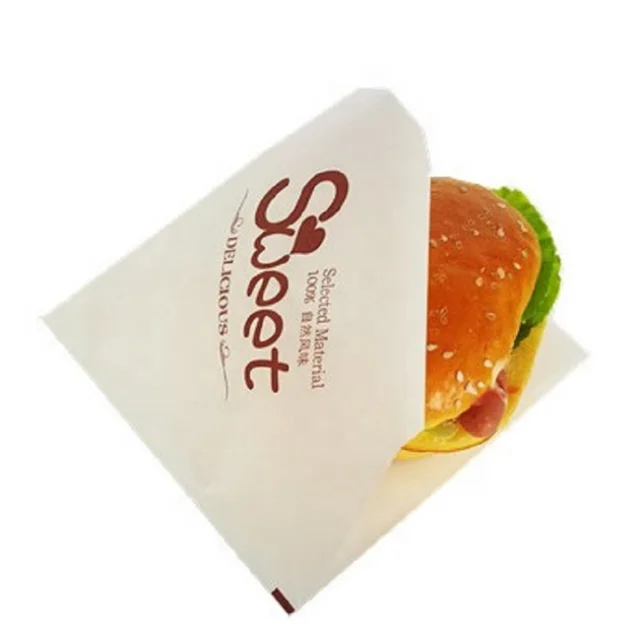 
Food grade custom printed greaseproof kraft paper for burger wrapping 