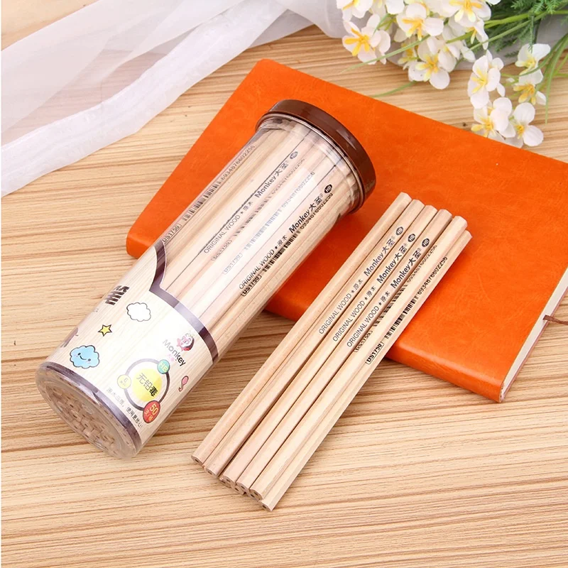 DASHENG Basics Woodcased #2 Pencils Pre-sharpened HB Lead Cute Pencils for Kids Fun Pencil with Erasers Toppers