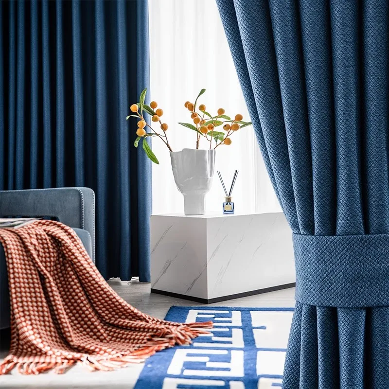 Factory wholesale Top Grommet Blackout Insulated Plaid Curtains For The Living Room