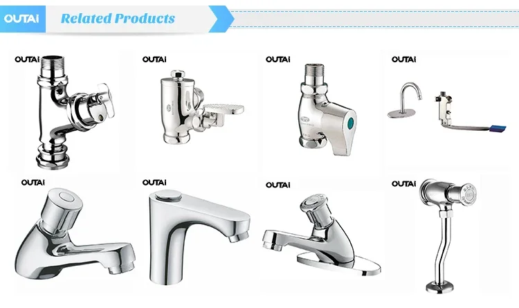 Bathroom fitting wall mount push button squat pan urinal toilet flush valve wholesale