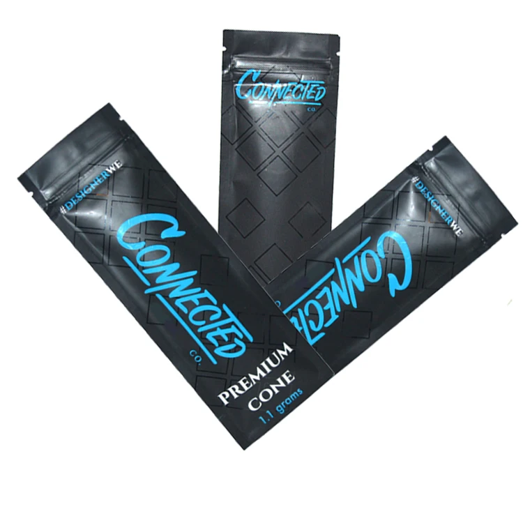 Sealable 1.5g Cartridge Pouch Roll Tube Packaging Soft Touch Zip Plastic Bag Smell Proof Plastic Packaging Mylar Bags