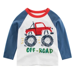 Wholesales Fashion Kids 2021 Cartoon 100% Cotton Casual Shirts Baby Boy In Bulk Tee T-Shirt T -26