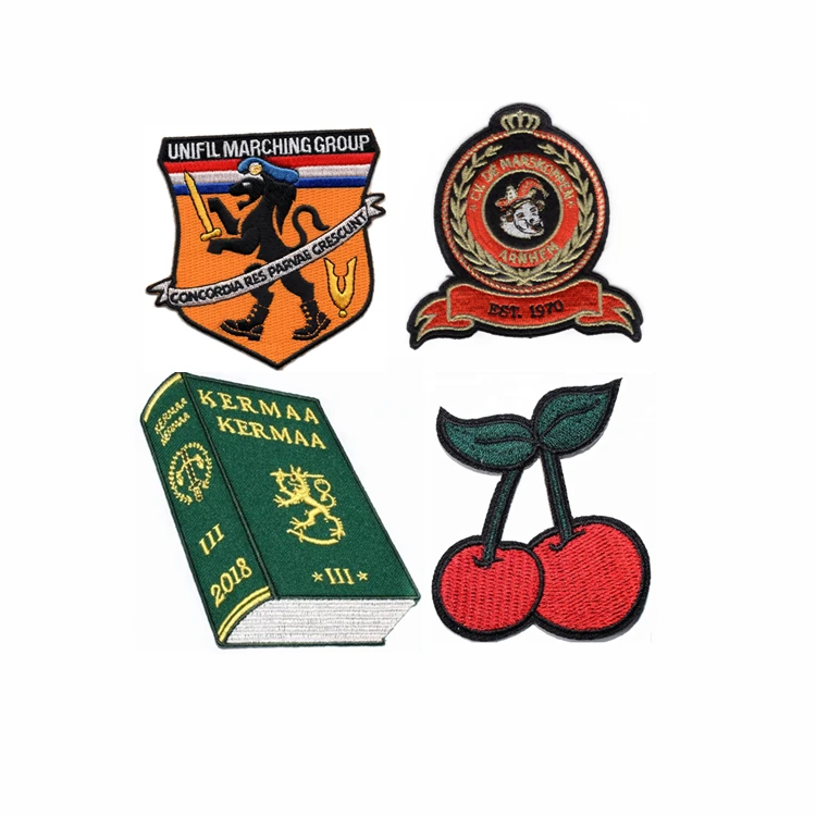 Custom iron on badges high density flower patch letters personalized logo embroidered letters 3D sew on embroidery patch