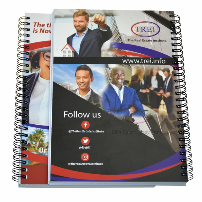 Coil spiral bound spiral binding customized book notebook printing service