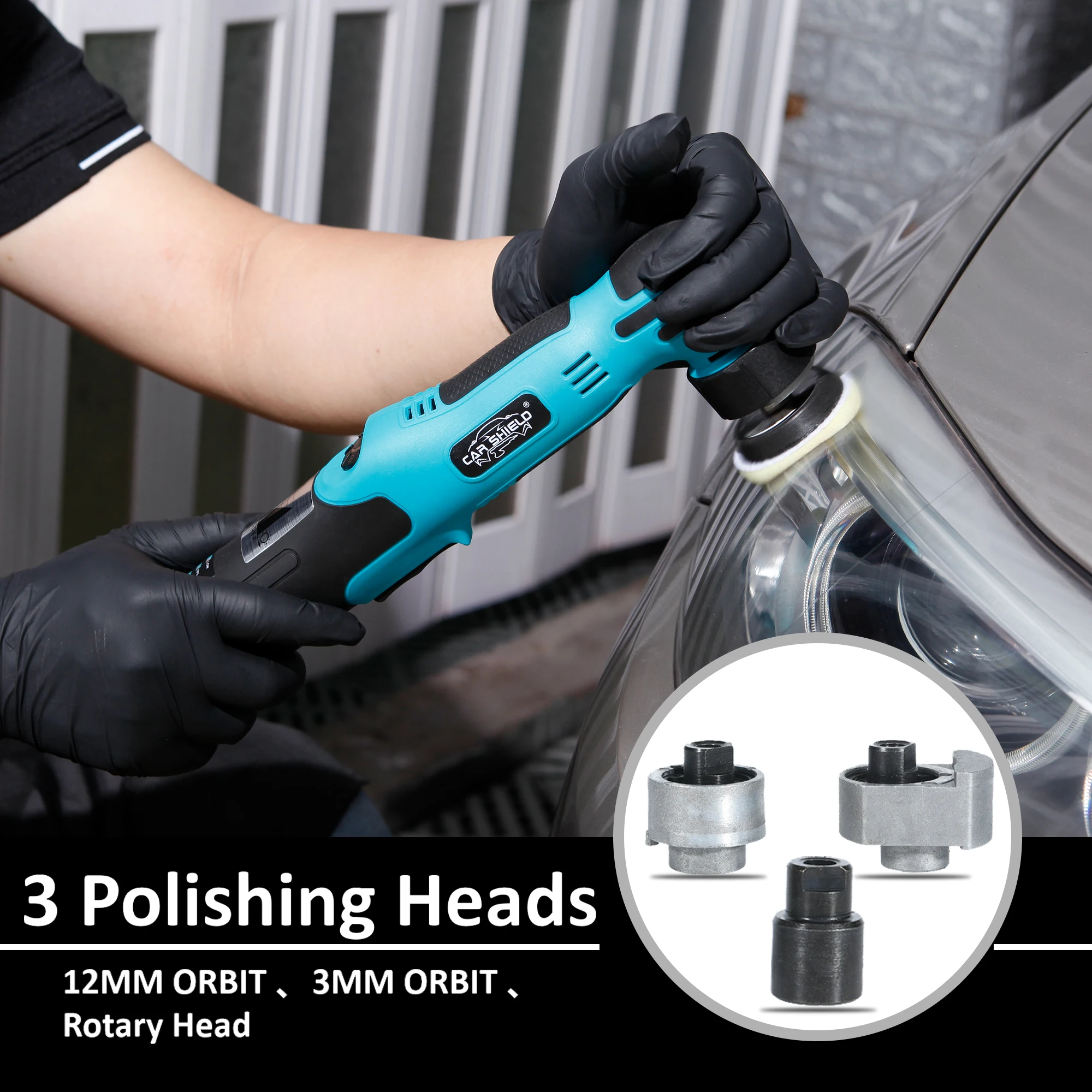 Car Shield E-commerce Supplier 12V Cordless Portable RO/DA Mini Car Buffer Polisher