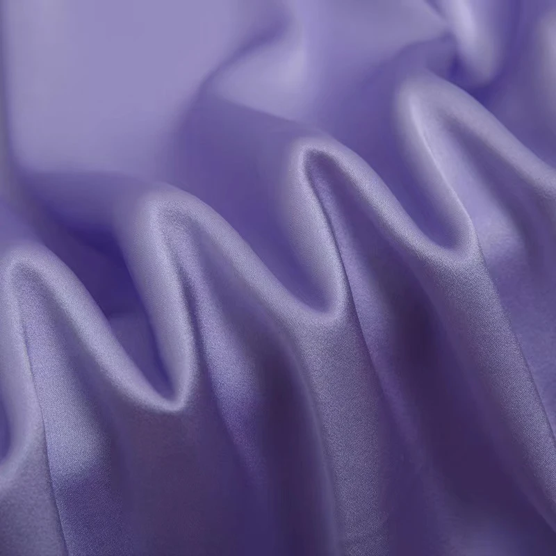 Wholesale100% silk fabrics luxury pure mulberry satin fabrics stretch shinny soft pink solid color for women dress