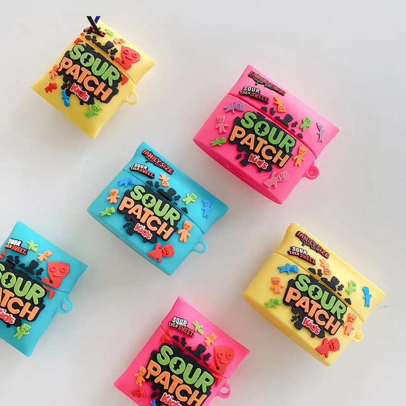  3D силиконовый чехол для беспроводной гарнитуры Air Pod sugar sour детский airpods 2