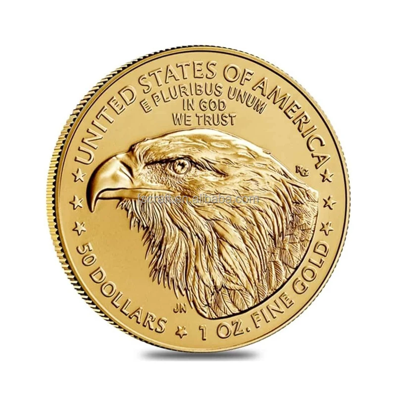 Fan Shu Manufacturer US Souvenir Coin Gold Plated Silver Plating Eagle Liberty Metal Coin