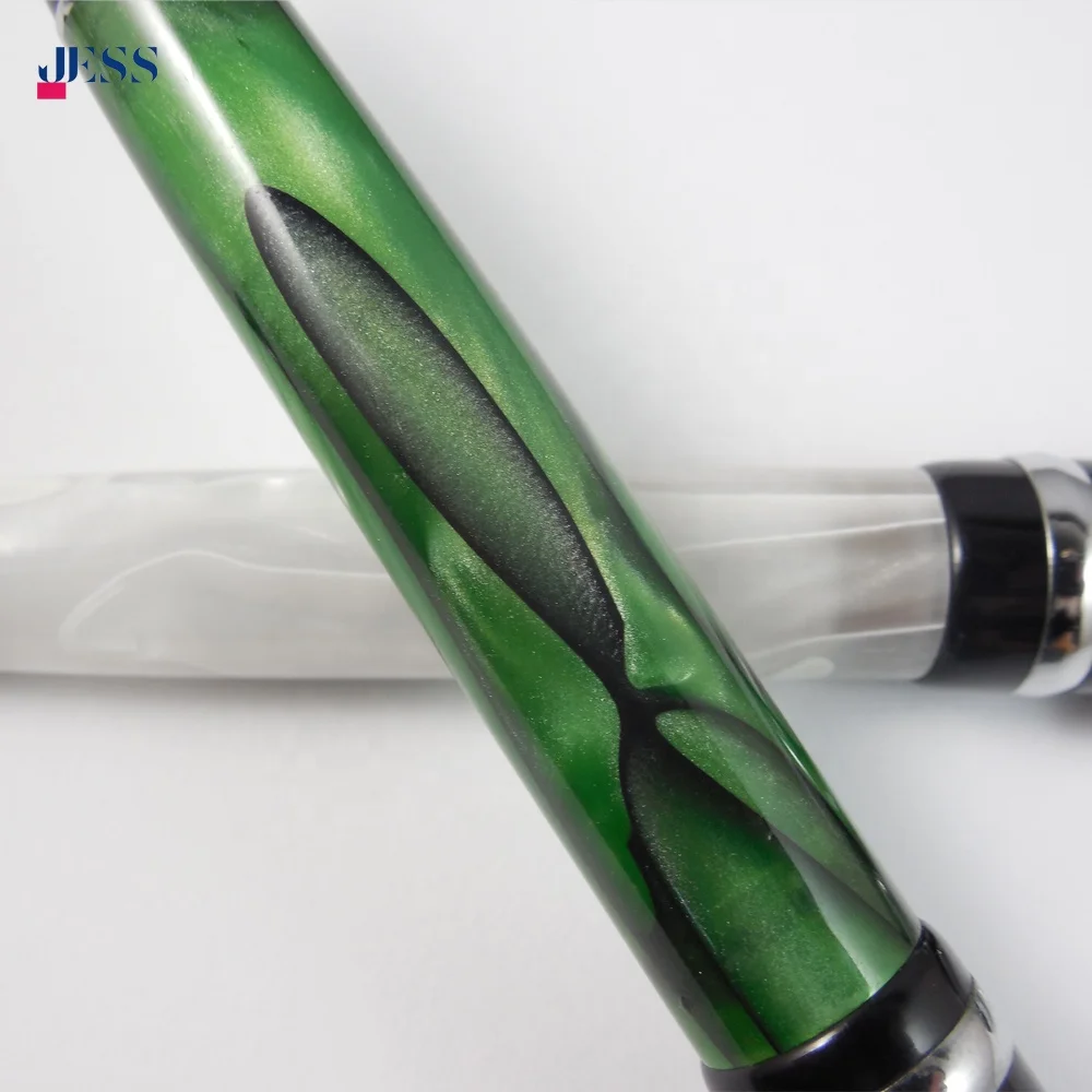 Latest Customized Office School Metal Acrylic Gold Nib Fountain Pen for Students Writing Gift Pen