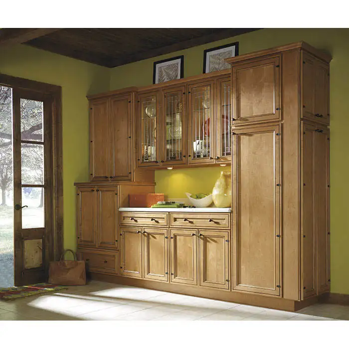 Vermonhouzz Luxury and Elegant Classical Solid Wood Kitchen Cabinet Designs Big Kitchen Cabinet Set