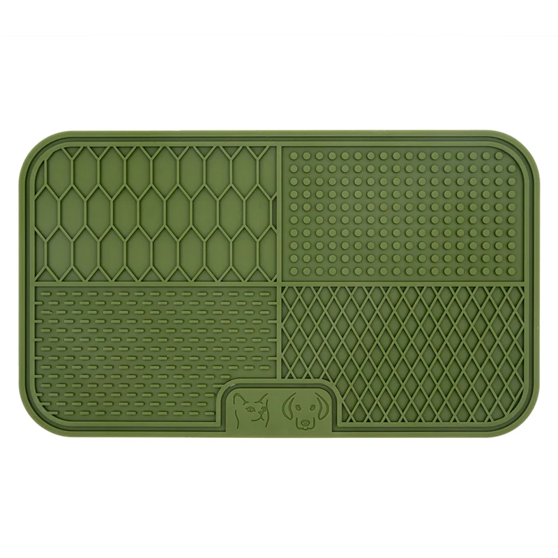 Factory Wholesale Custom Logo Pet Bath Peanut Butter Lick Pad Silicone Pet Dog Lick Mat With Suction Cups
