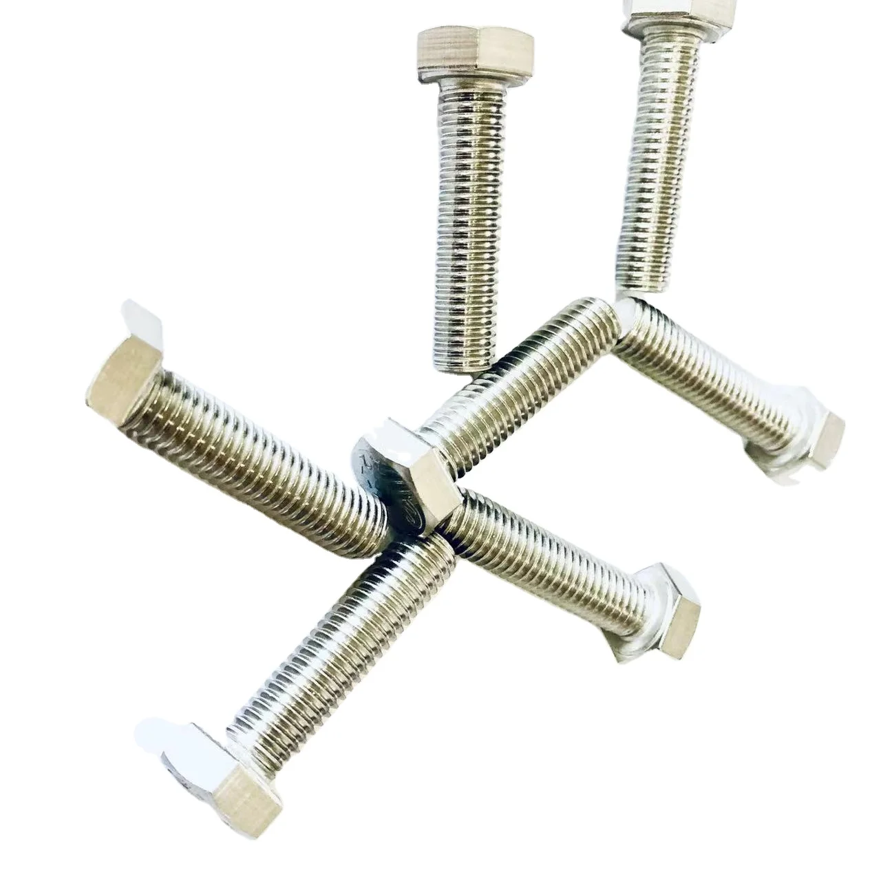 high pressure full thread plain or silvery High quality anti-fatigue and rust cheap wholesale nickel safe Hex head bolt