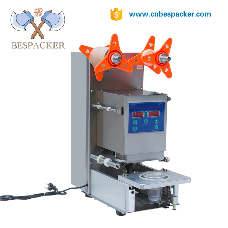 Semi automatic cream cup filling machine best price continuous plastic aluminum foil sealing machine