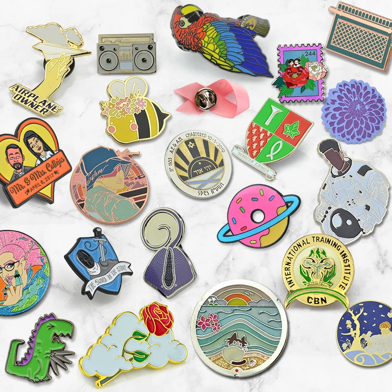 Wholesale Pin Supplier Souvenir Custom Logo Metal Hard Enamel Badge Fashion Suit Decorative Lapel Pins for Clothes