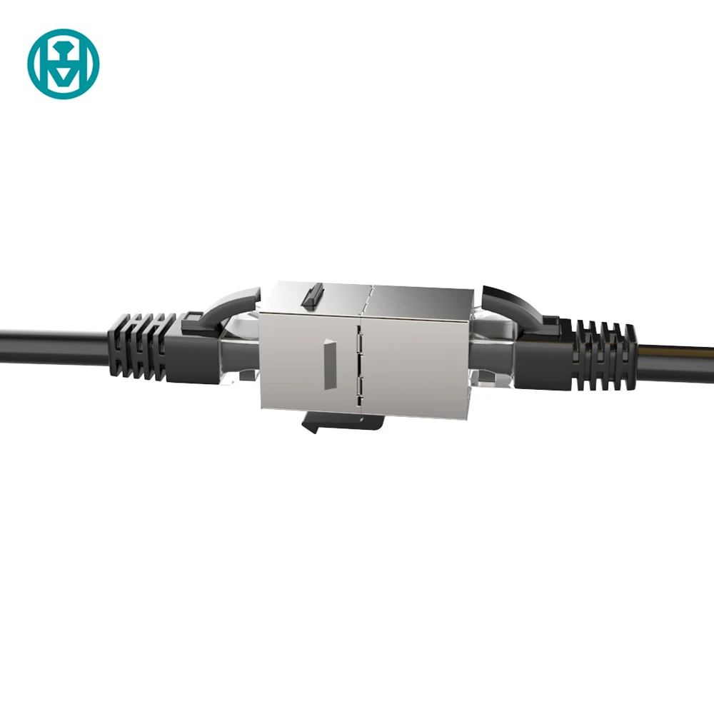 Cat6a Cat7 2 RJ45 Leads Connector UTP 8P8C 10G Female FTP Through Coupler