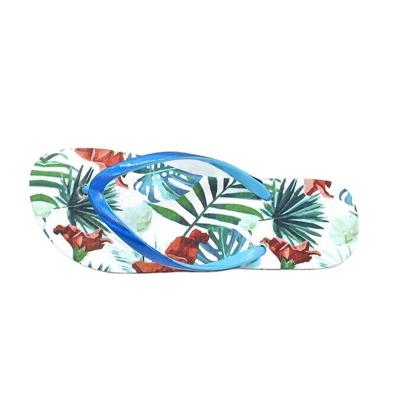 Summer Beach Outdoor New Design Womens Flip Flops Rubber Sole and Strap Customized Print and Logo Rubber Flip Flops