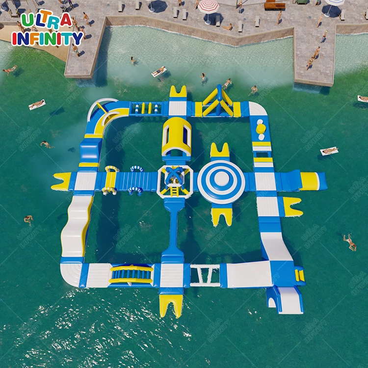 New Hot Inflatable Floating Lake Water Play Commercial Aqua Park Inflatable Water Sports Amusement Sea Lake Water Park on sale