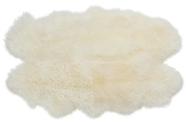 Wholesale Custom Long Hair Pure White New Zealand Australian Natural Sheep Skin Rug Real Fur Rug Genuine Sheepskin Rug Real