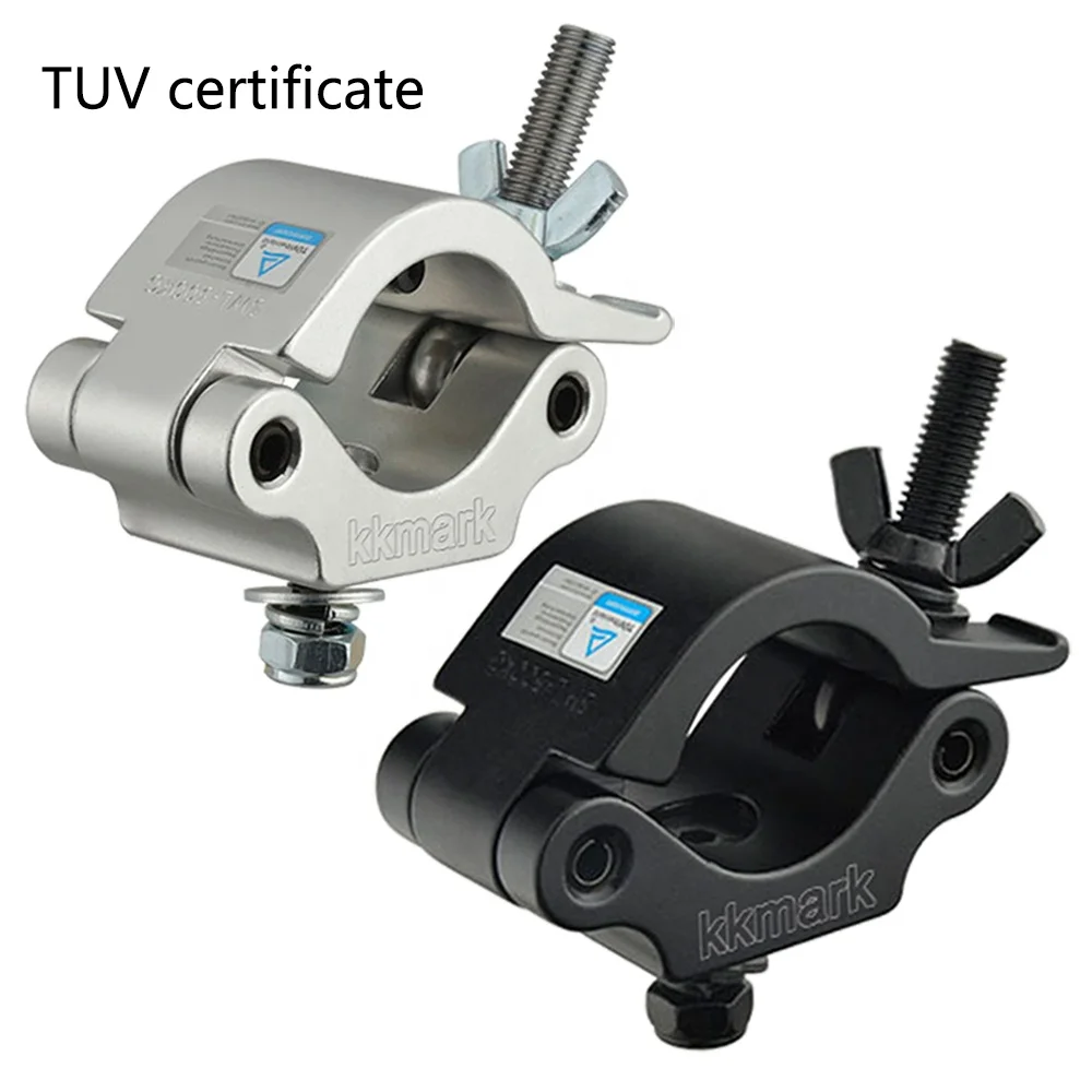 TUV certificate 48-51mm Load 500kg Aluminum Stage Lighting Truss Display System Accessories Coupler Pipe Truss PRO Clamp