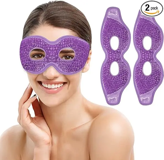 Massager Hot Cold Ice Pack Reusable Gel Beads Eye Mask For Eyes And Beauty Care Reduce Swelling