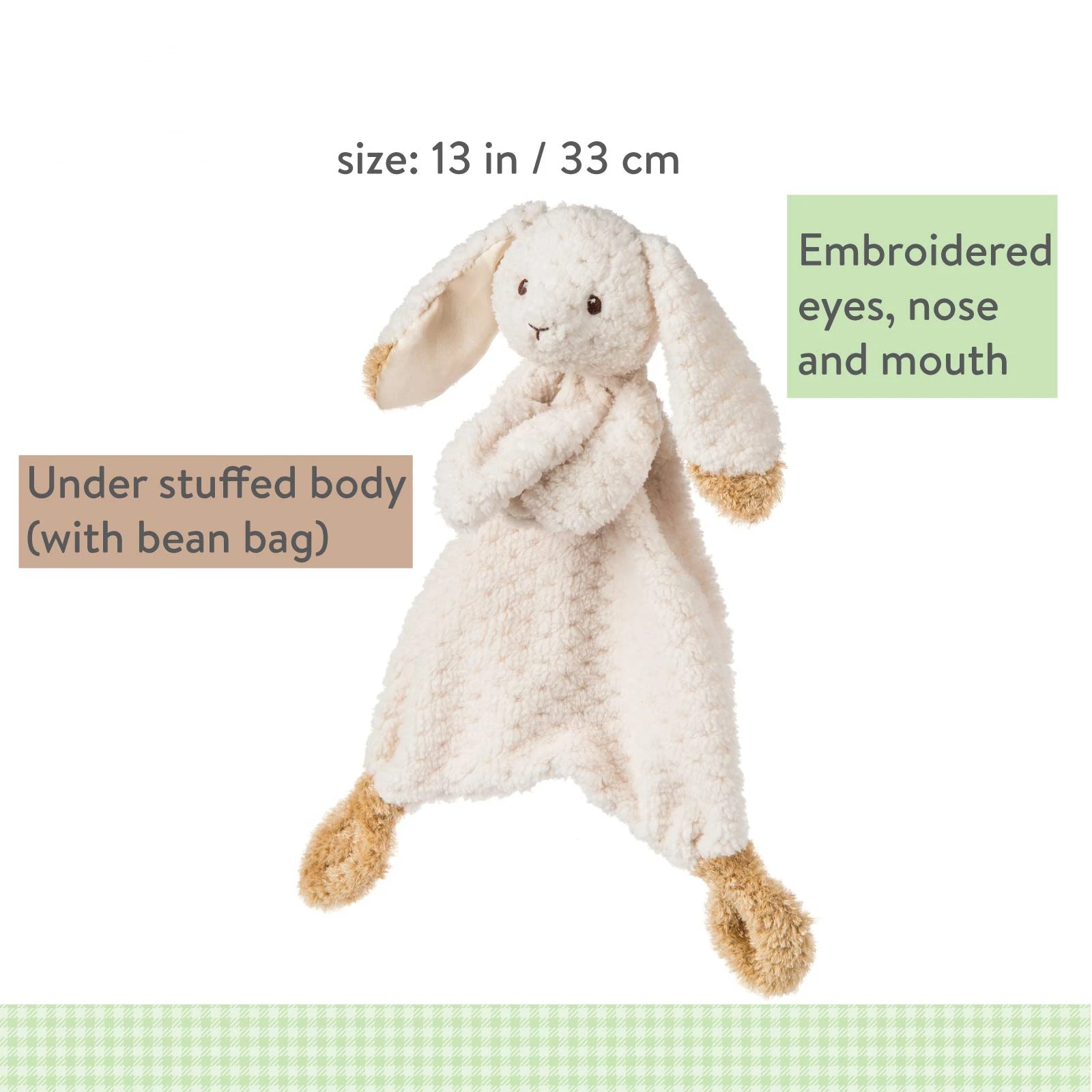 Custom Cute Appease Rabbit Plush Towel Soft Stuffed Toy Bunny Soothing Towel Baby Security Blanket Plush Comforter