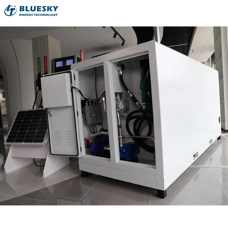 Factory Direct Sales 1000/2000/3000L Fuel Dispenser Mini Containerized Container Station with solar panel