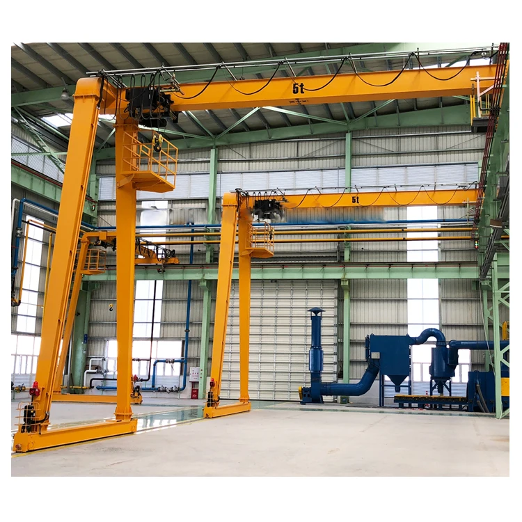 workshop use 10  Single girder trackless half railless 2 t 5ton  gantry crane with Europe style electric wire rope hoist price