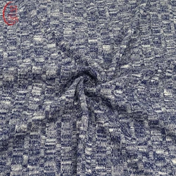 hot sales wide rib knit fabric viscose with melange for dress material