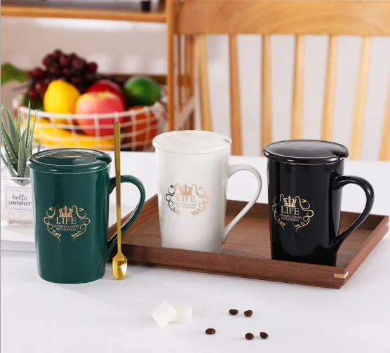 Customizable Creative Ceramic Mug Marble Pattern Mug Couple Coffee Cup Activity Gift Water Cup water cup filling and sealing mac