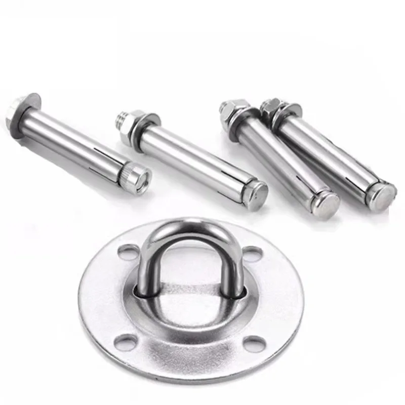 Hammock Wall Mount Anchor Hooks Aerial Yoga Ceiling Swing Hanging Kit Hammock Spring Heavy Duty Stainless Steel 200KG Capacity