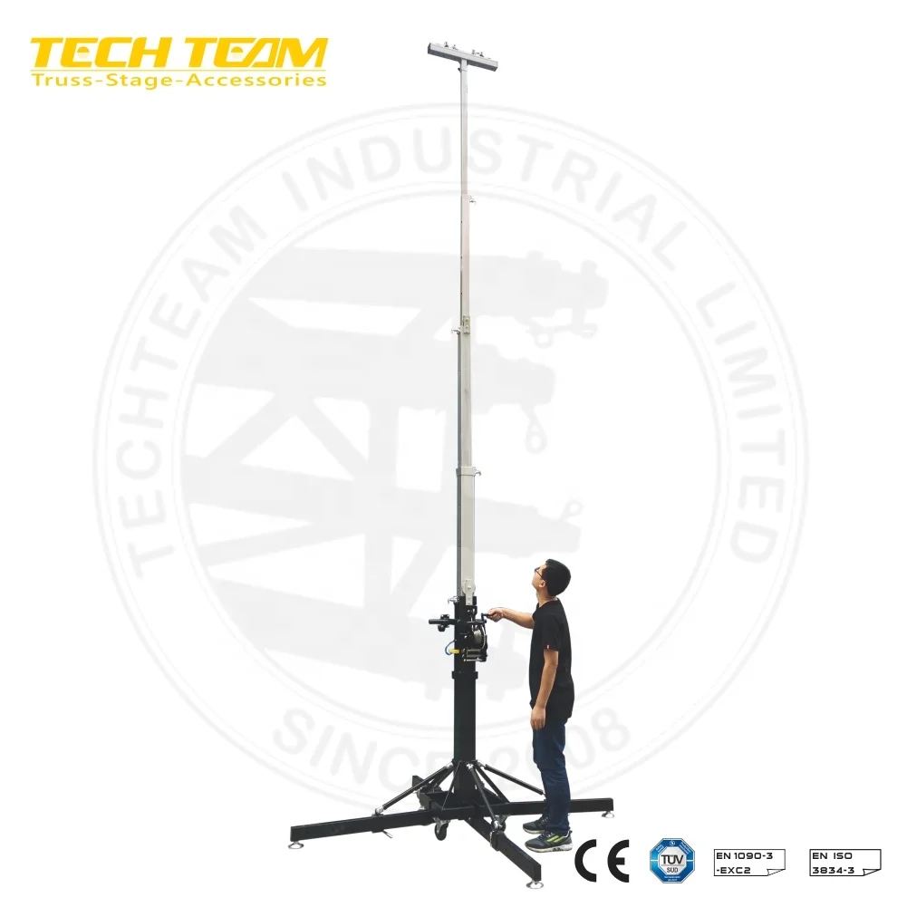Hot sale 6.5m exhibition booth portable telescopic lifting truss lifting tower for Wedding decoration