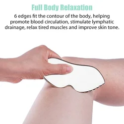 2023 Hot Selling Guasha Scrap Skin Body Massage Tool Mini Metal Stainless Steel Gua Sha