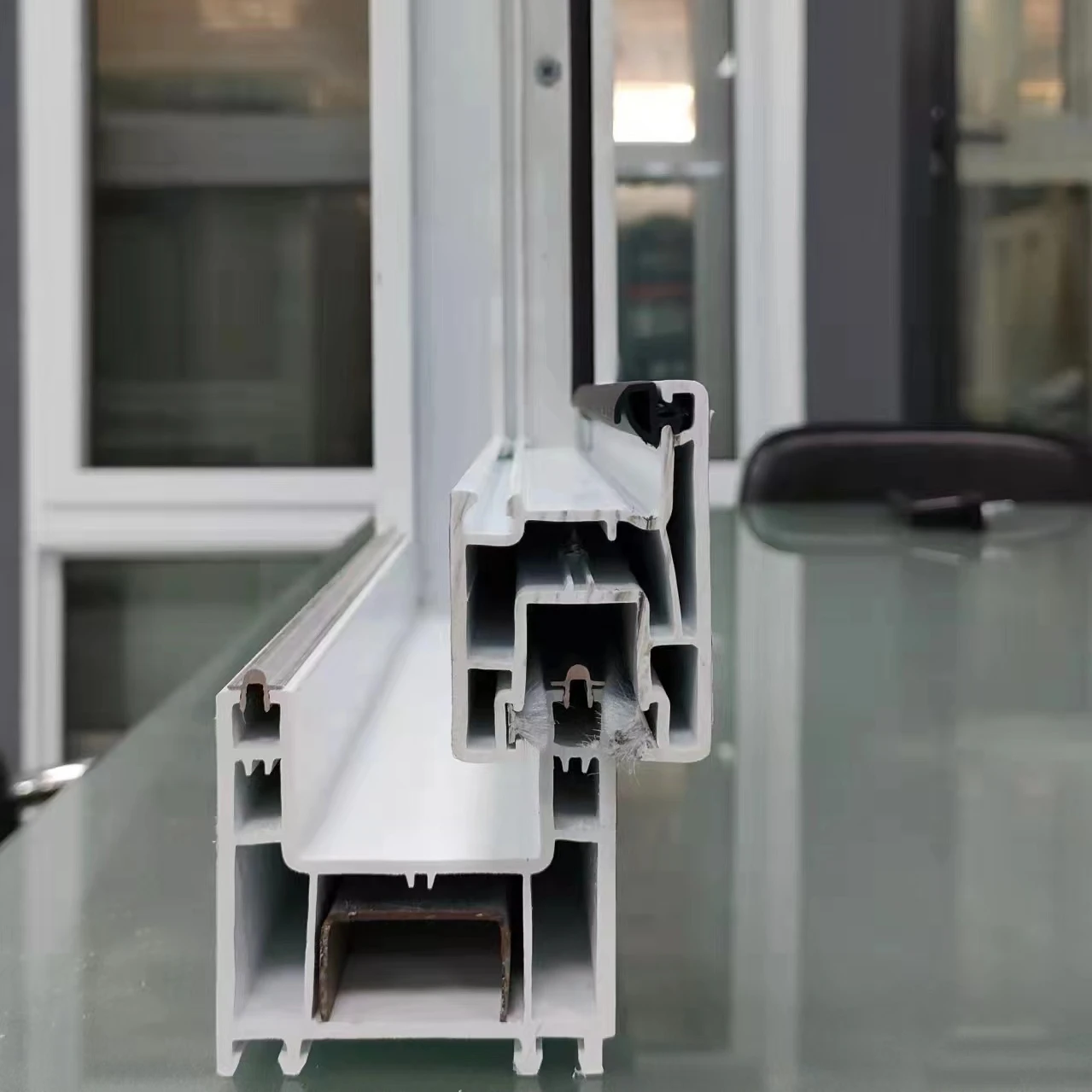 Best price UPVC vertical sliding windows with double glass for house ues manufacturer