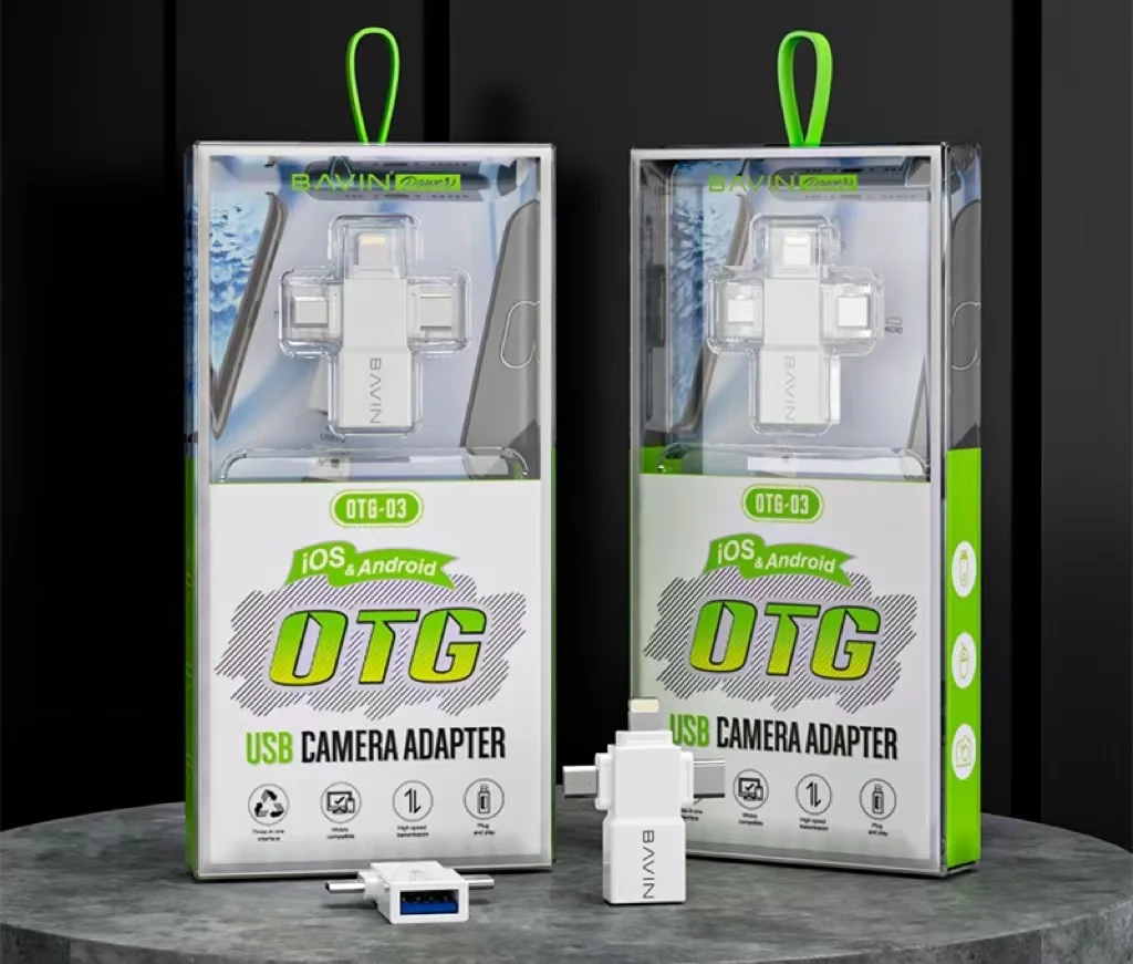 Бавин OTG-03 USB адаптер для камеры широко совместим с высокой скоростью передачи адаптеры питания «Три в одном» интерфейс зарядное устройство и