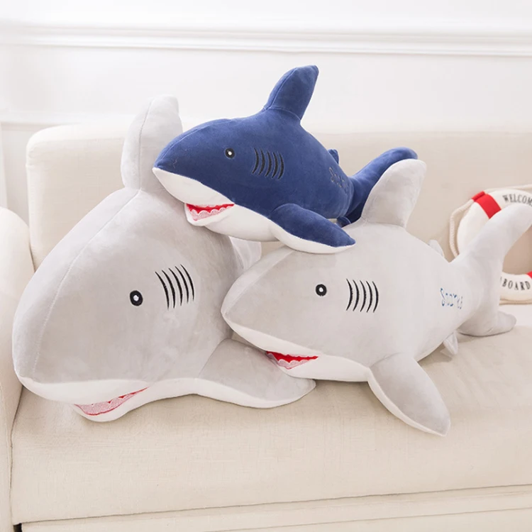 Factory Custom plush shark toy Simulation Stuffed animal shark toy soft animal plush pillow toy