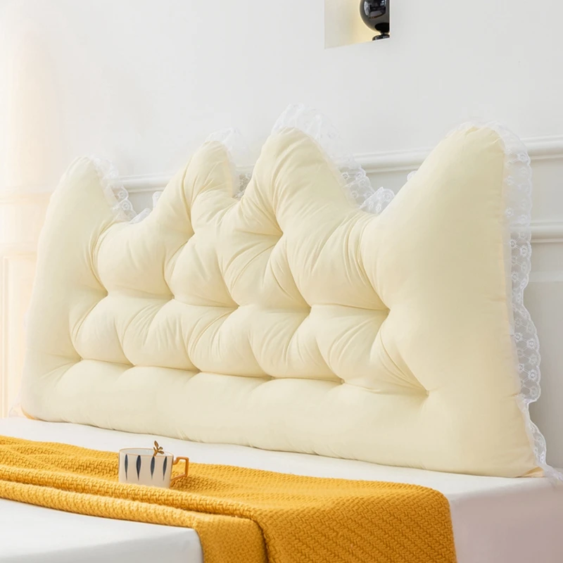 Solid Color 2024 new beige soft bag cushion dormitory non-unpacking large pillow bed Pillow Case