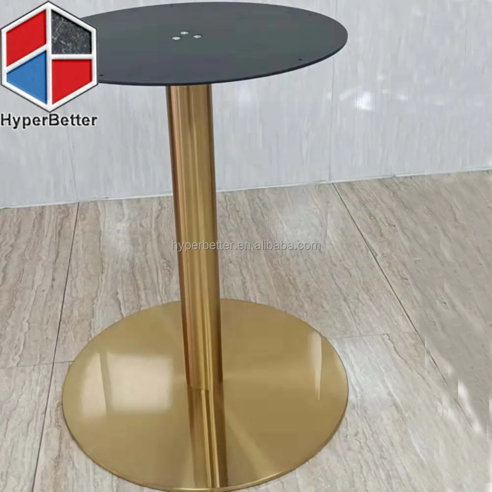 Brushed gold table legs