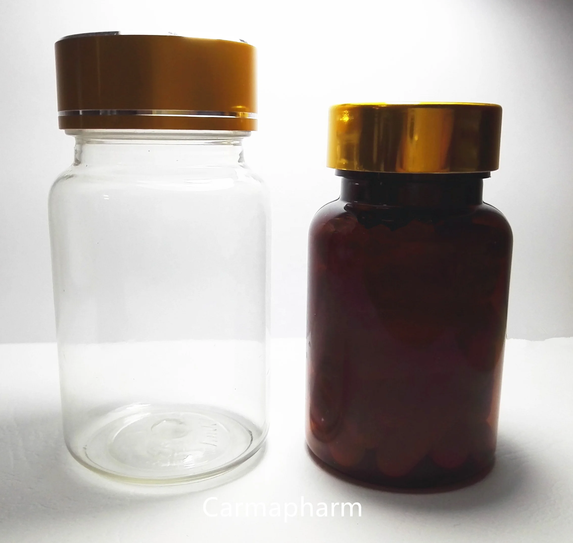 Pharmaceutical PET Plastic Capsule Tablet pill Bottle silver metal uv lids