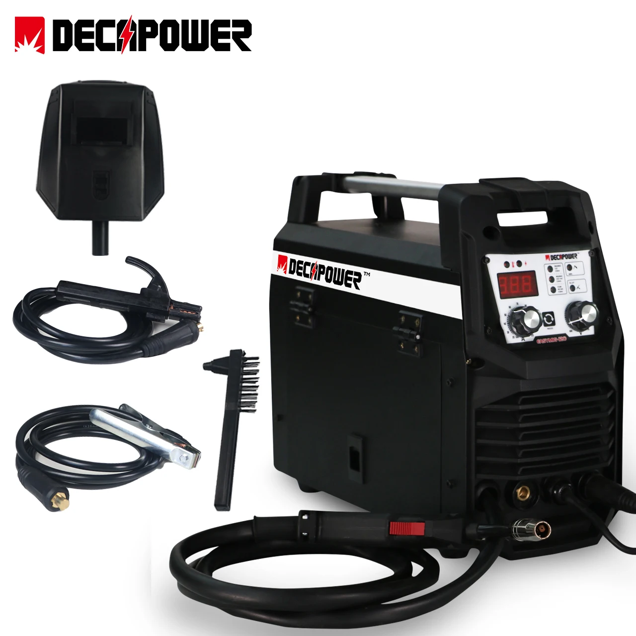 Decapower No Gas Flux Wire Co2 120/140/160/180A 3 in 1 Synergy IGBT Inverter MIG Welding Machine