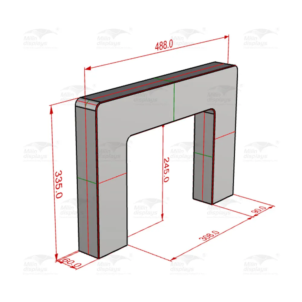 16ft настенная арочная АРКА 3D Натяжная ткань выставочная выставка арки входная дверь