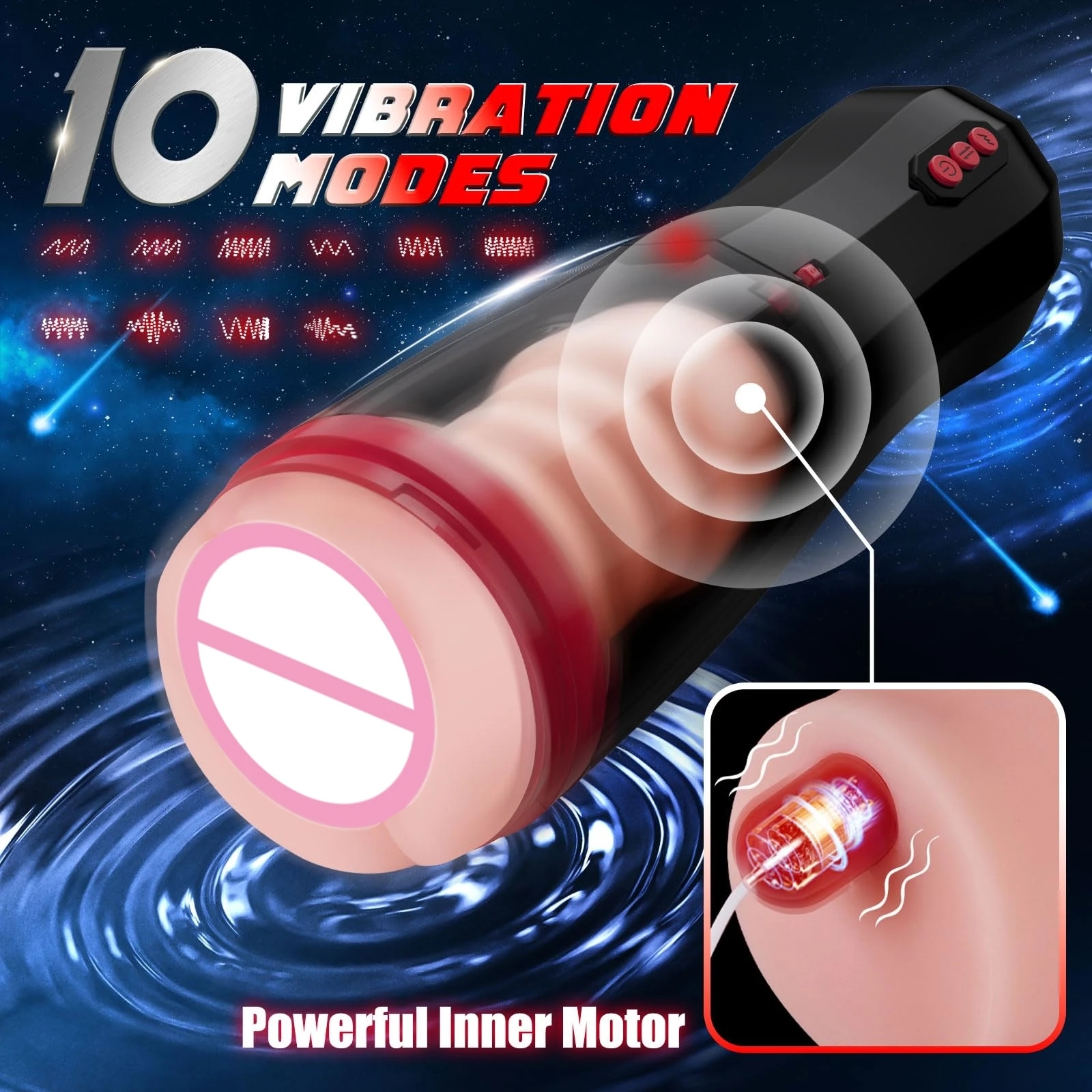 Dropshipping Male Sucking Masturbator Telescopic Rotation Men Masturbation Cup Vagina Vibration Masturbator Adult Sex Toy