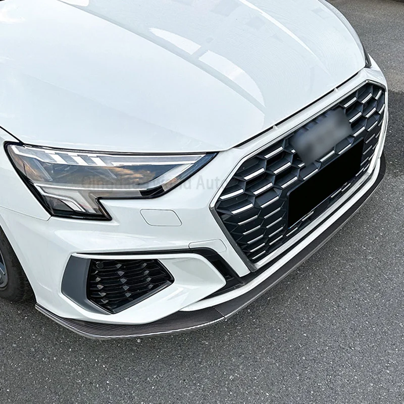 Three-section universal car lip for Audi A3 8Y S3 2021+ ABS easy install Audi A3 8Y S3 2021+  car lip front bumper