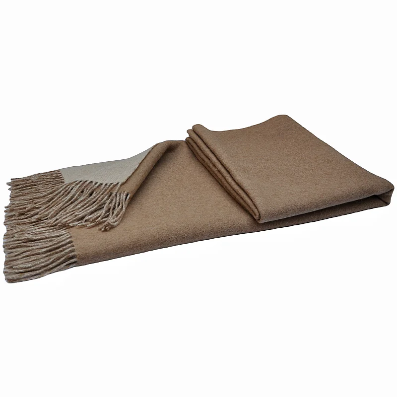BLUE PHOENIX camel wool blanket 100% camel down fashion double side Luxury Wearable Winter eco-friendly super cozy wholesale