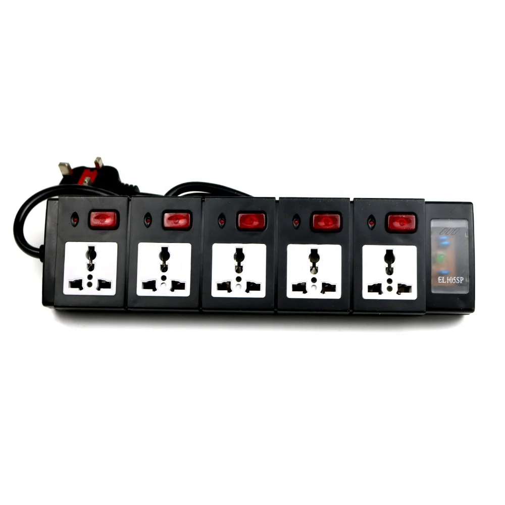 Model DZ-105 EU standard multi plug 5 way Electronic Power outlet eu standard extension electric socket