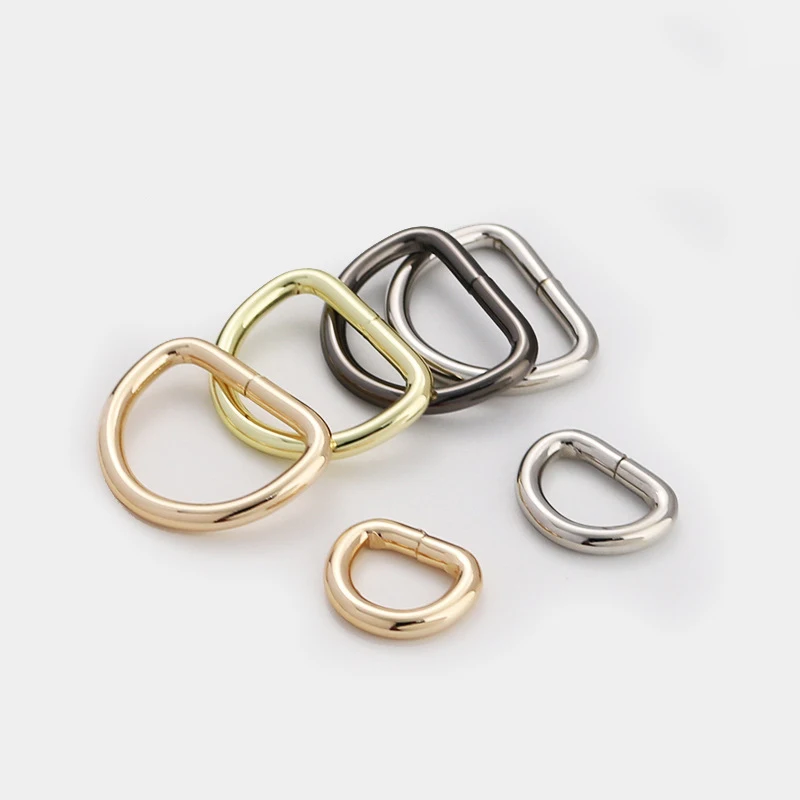 Hgih Quality Custom Bag Hardware Accessories D Ring Loop Alloy Metal D Buckle For Backpack Handbags
