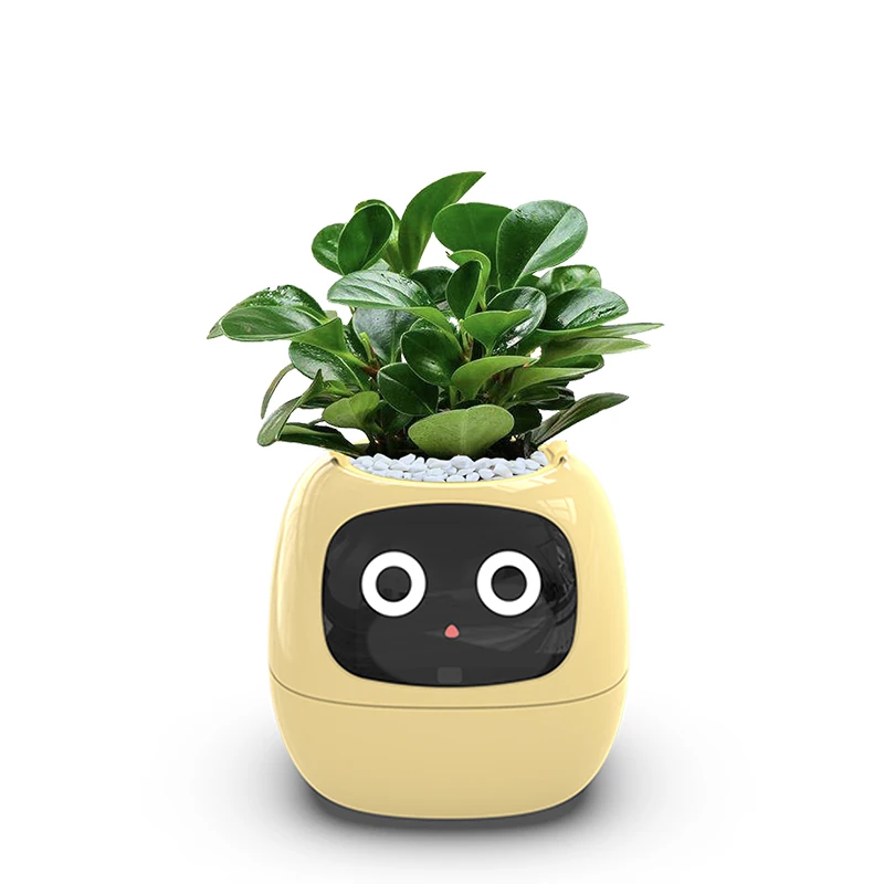 Mini Plantpot With Cute Desktop Pet Looklike APP Control Flower pot Animeted Tamagochi Creative Interaction Minismart Planter
