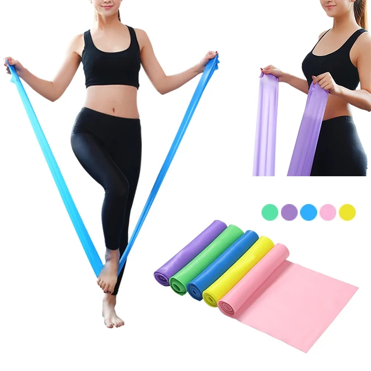 Custom Colorful Bande De Resistance Fitness Loop Exercise Blue Latex Power Non Slip Elastique Band