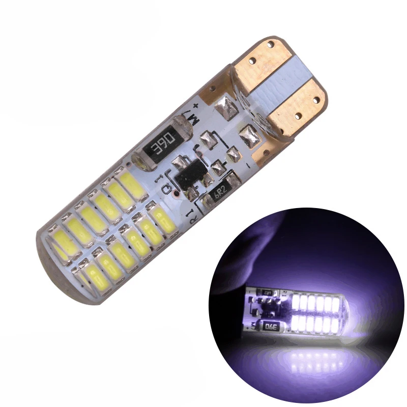 NBYC T10-3014-24 Flash Strobe T10 led 24smd Auto Cars Decorative Interior Lights Bulb 12/24V LED